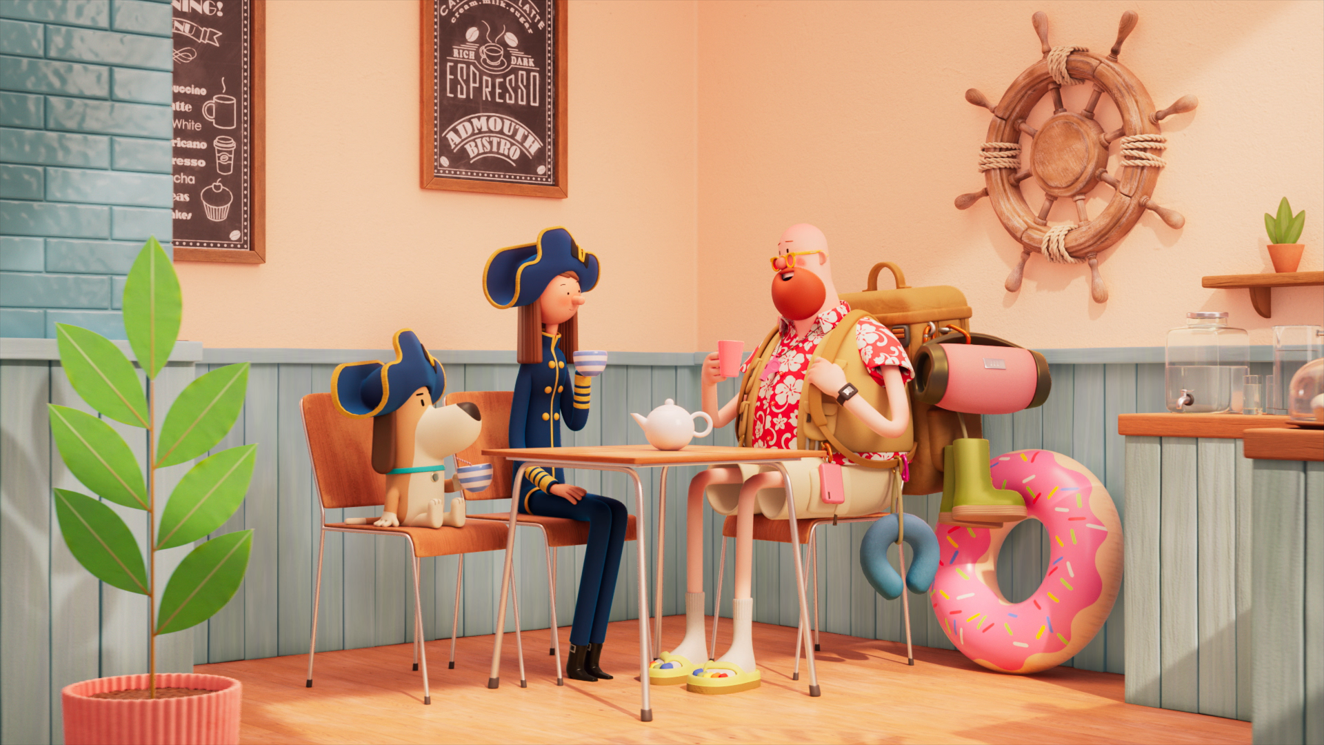 Still from the Admiral Insurance animated spot Ready for Anything.