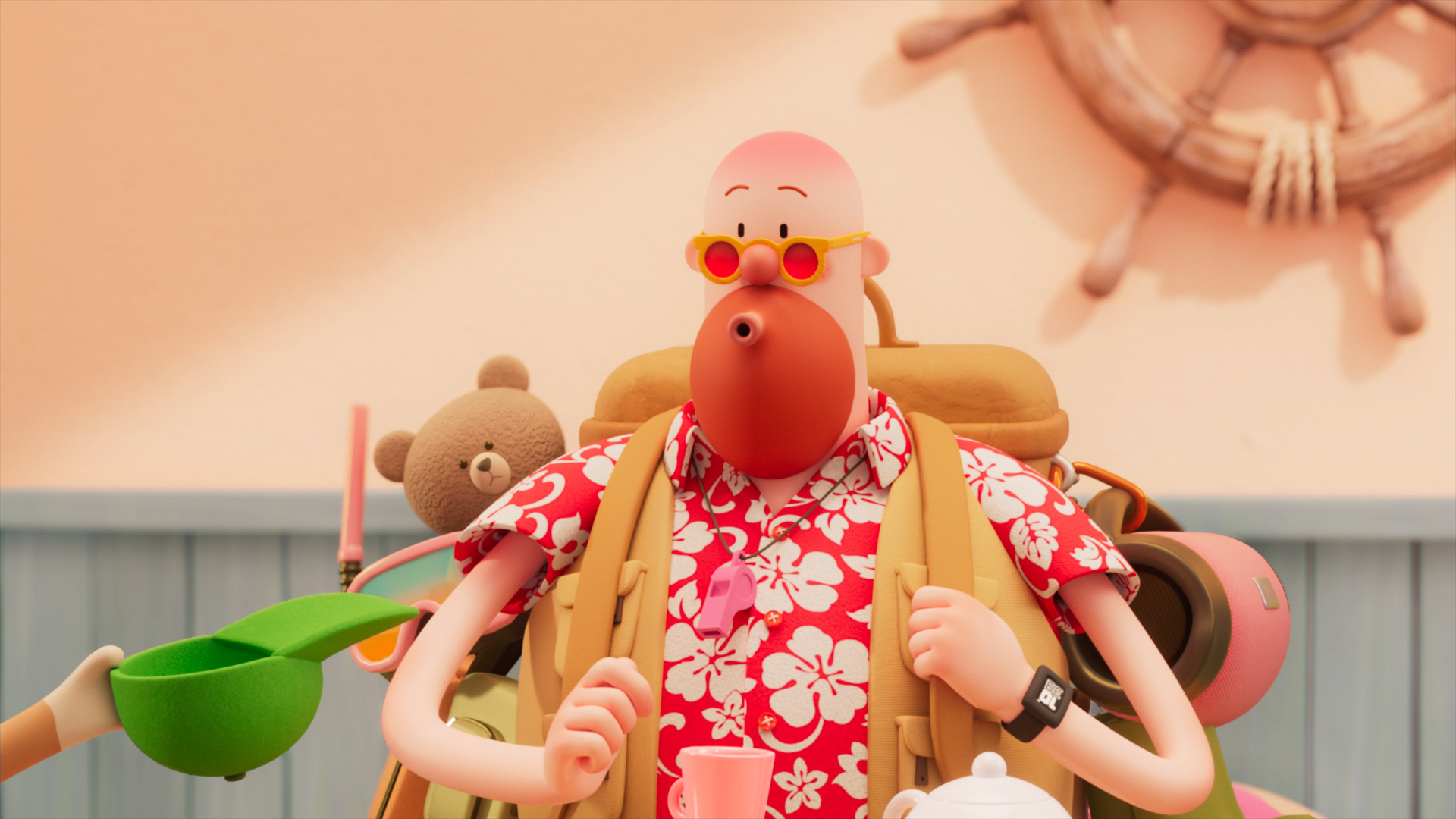 Still from the Admiral Insurance animated spot Ready for Anything.