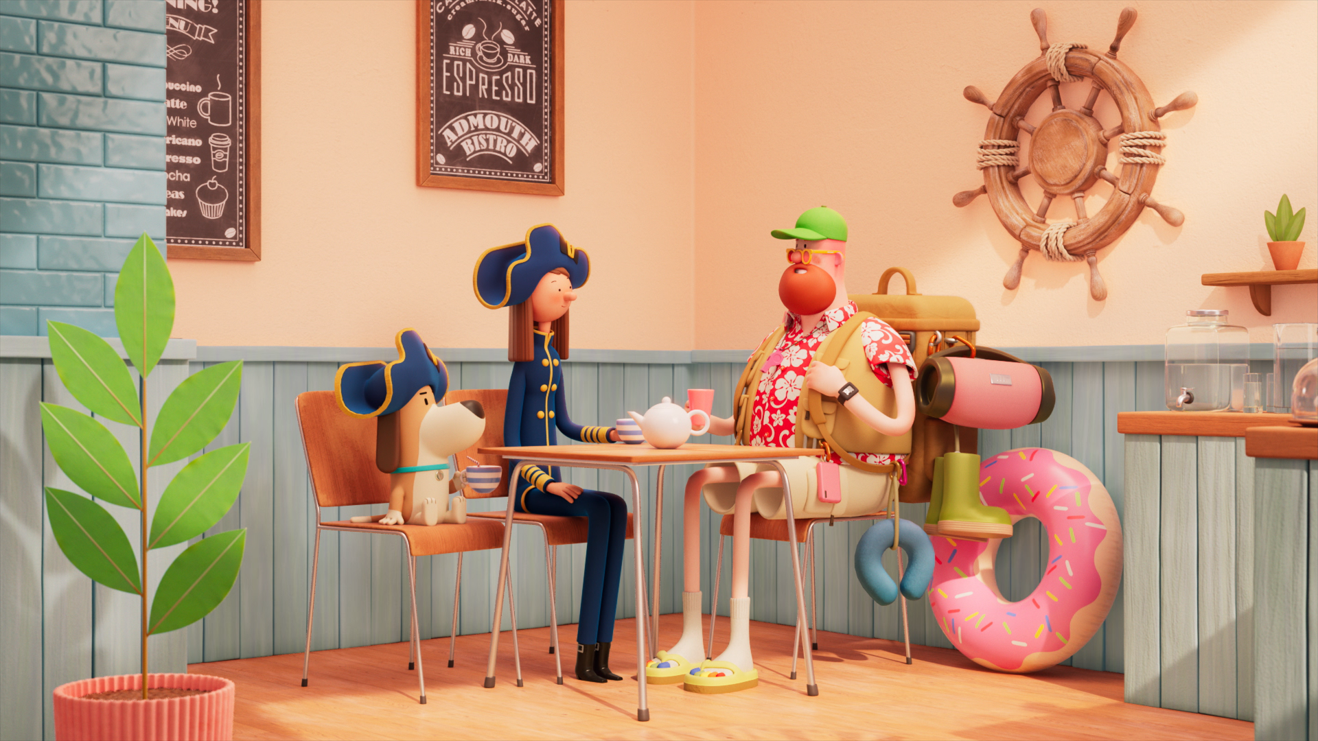 Still from the Admiral Insurance animated spot Ready for Anything.