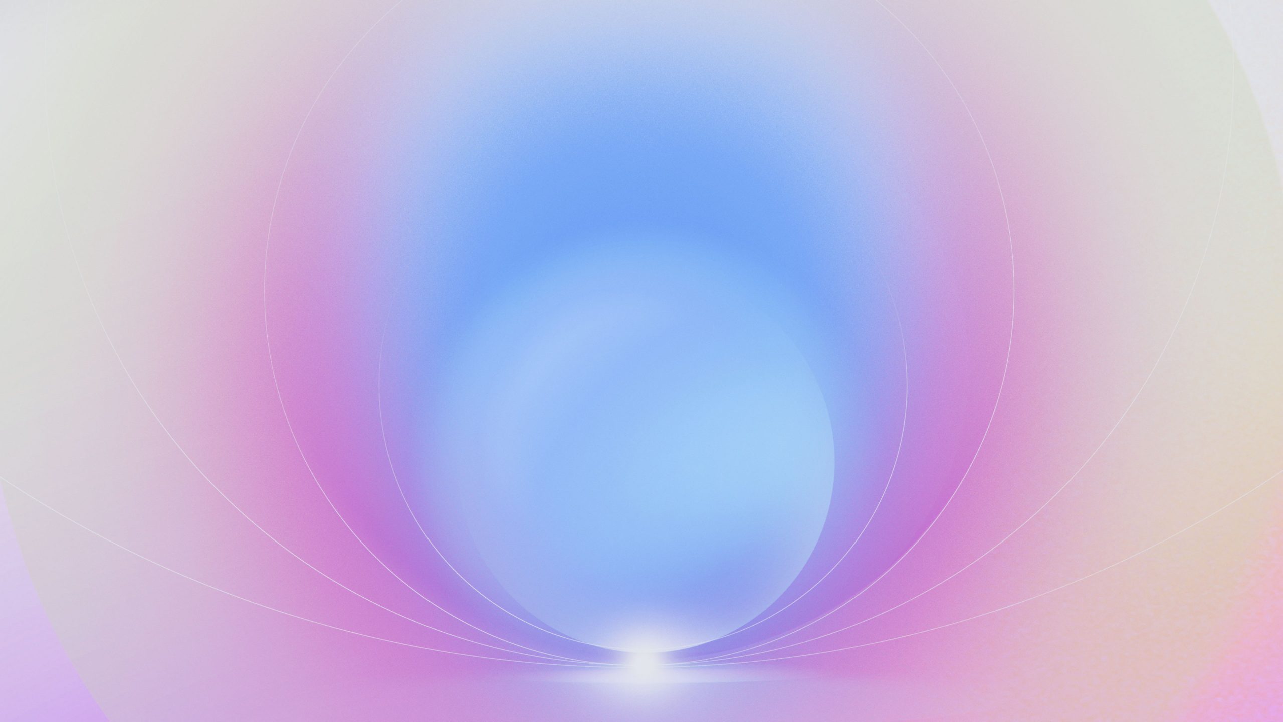 Soft pink and blue gradient orb from the Calm Health film.